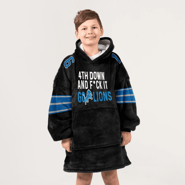 Kid J.G 16 Detroit Football Unisex Blanket Hoodie