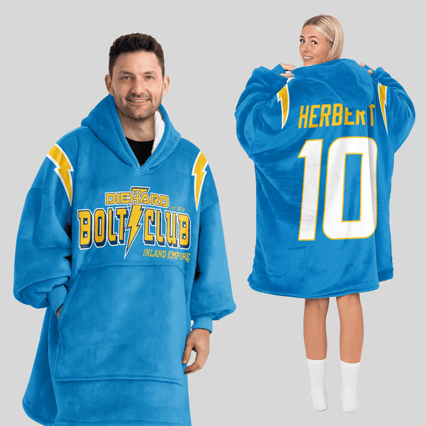Adult Bolt Club 10 Los Angeles Football Unisex Blanket Hoodie
