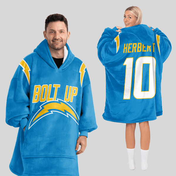 Adult Bolt Up 10 Los Angeles Football Unisex Blanket Hoodie