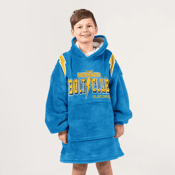 Kid Bolt Club 10 Los Angeles Football Unisex Blanket Hoodie