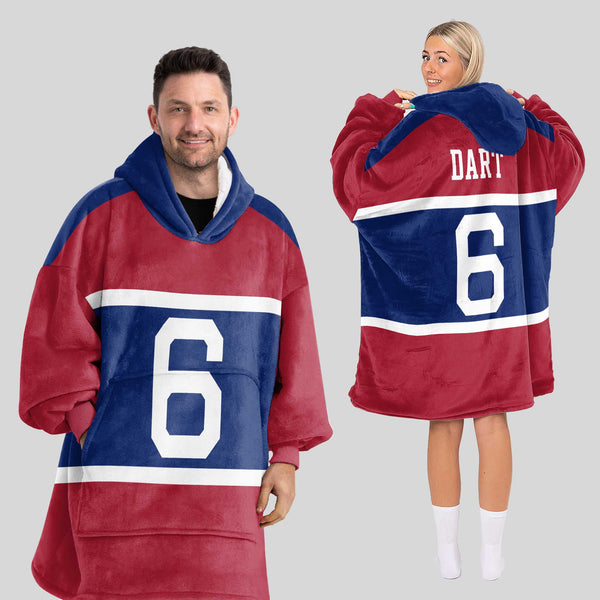 J.D 6 New York G Football Unisex Blanket Hoodie