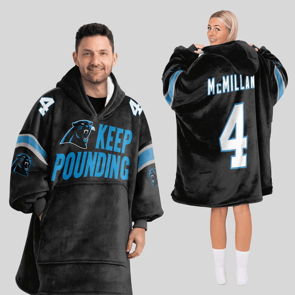 Adult Keep Pounding 4 Carolina Football Unisex Blanket Hoodie