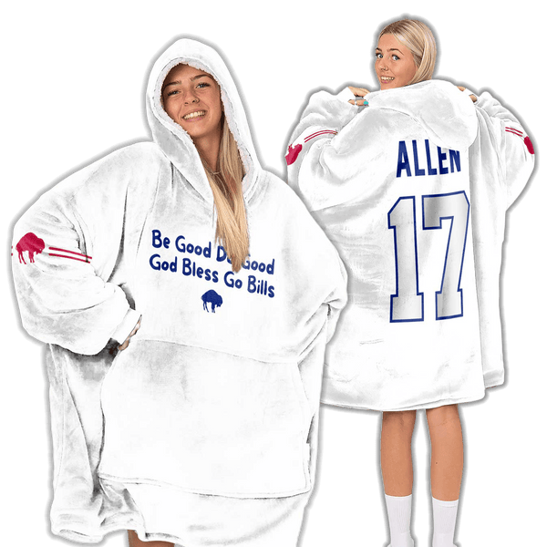 Adult Buffalo Football Unisex Blanket Hoodie