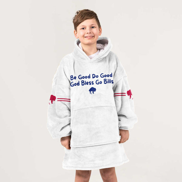 Kid Buffalo Football Unisex Blanket Hoodie