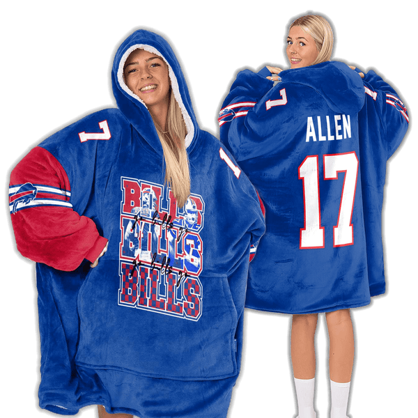 Adult Buffalo Football Unisex Blanket Hoodie