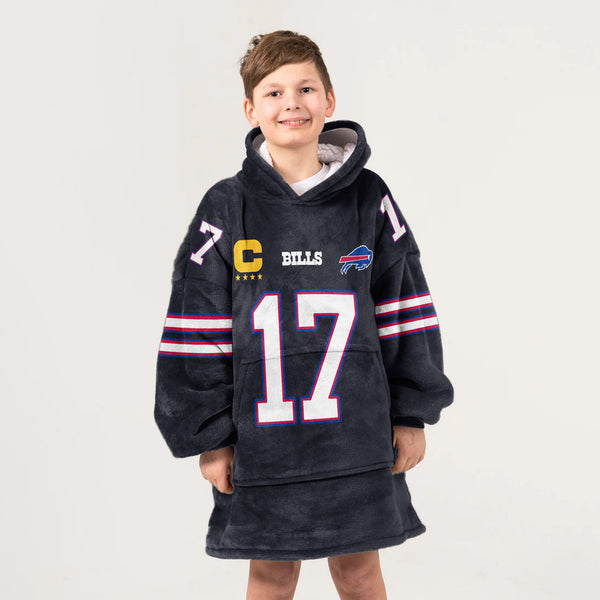 Captain J.A 17 Buffalo Football Unisex Blanket Hoodie