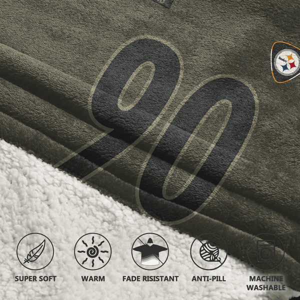 Army T.J.W 90 Pittsburgh Football Unisex Blanket Hoodie