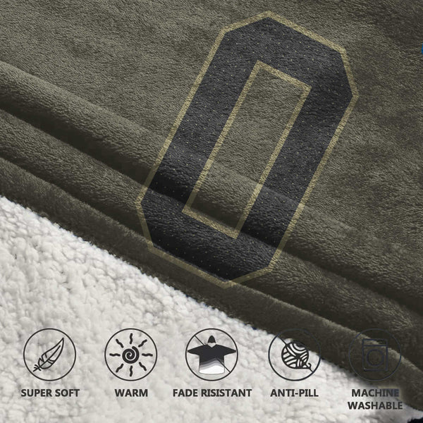 Army J.G 0 Detroit Football Unisex Blanket Hoodie