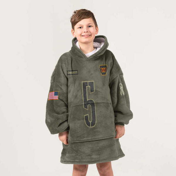 Army J.D 5 Washington Football Unisex Blanket Hoodie
