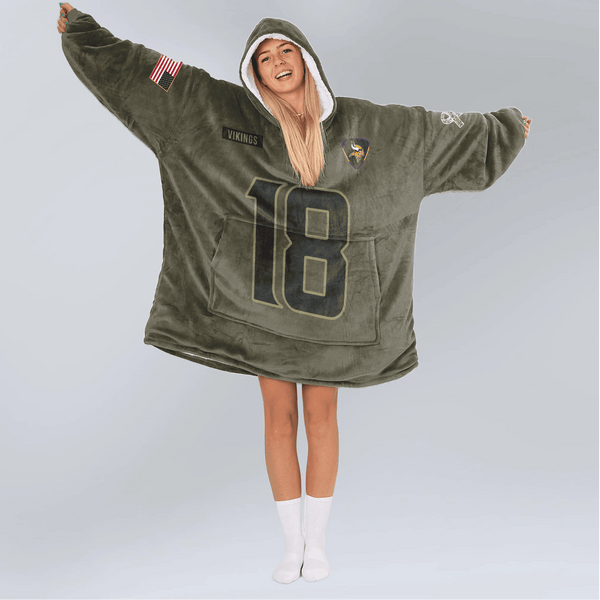 Army J.J 18 Minnesota Football Unisex Blanket Hoodie