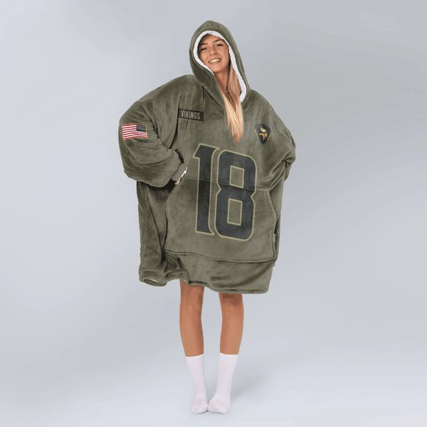 Army J.J 18 Minnesota Football Unisex Blanket Hoodie