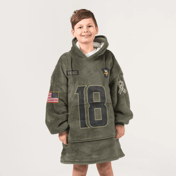 Army J.J 18 Minnesota Football Unisex Blanket Hoodie
