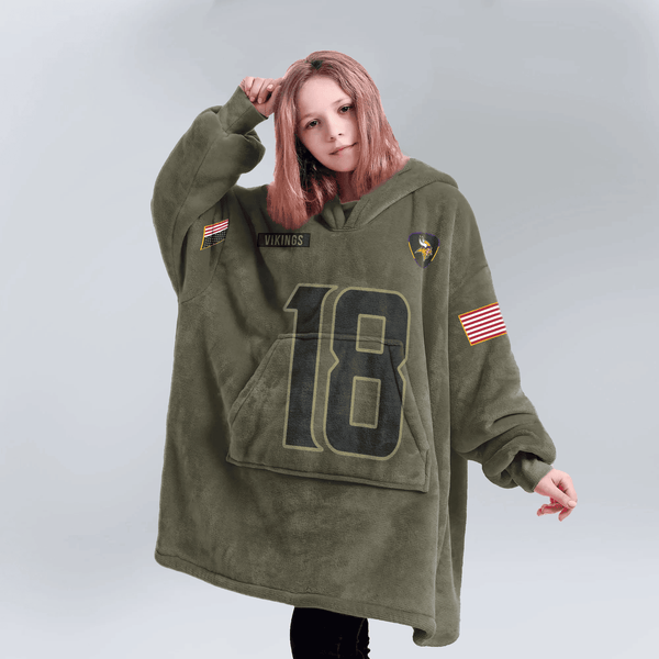 Army J.J 18 Minnesota Football Unisex Blanket Hoodie