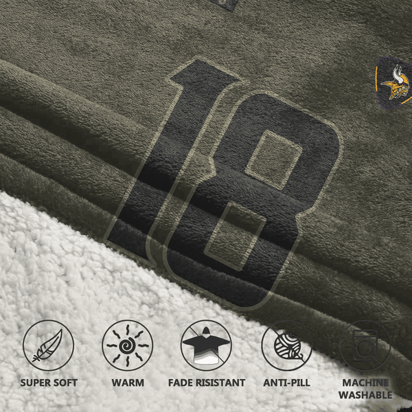 Army J.J 18 Minnesota Football Unisex Blanket Hoodie