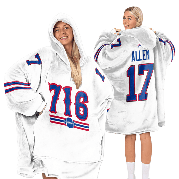 716 Buffalo Football Unisex Blanket Hoodie