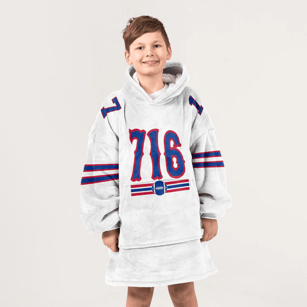 716 Buffalo Football Unisex Blanket Hoodie