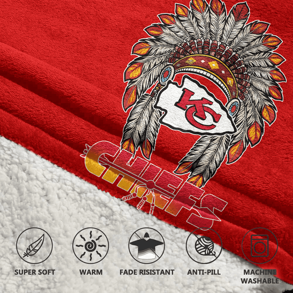 Kansas City Football Unisex Blanket Hoodie