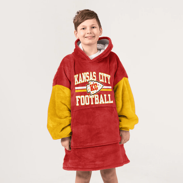 Kansas City Football Unisex Blanket Hoodie