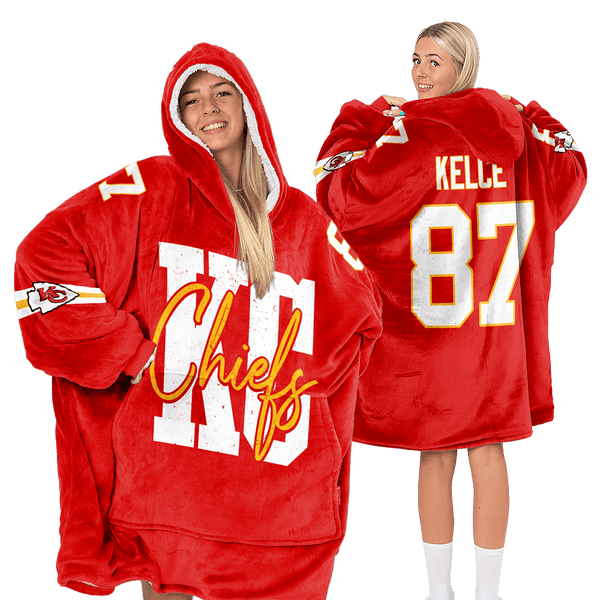 Kansas City Football Unisex Blanket Hoodie