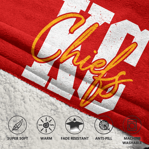 Kansas City Football Unisex Blanket Hoodie