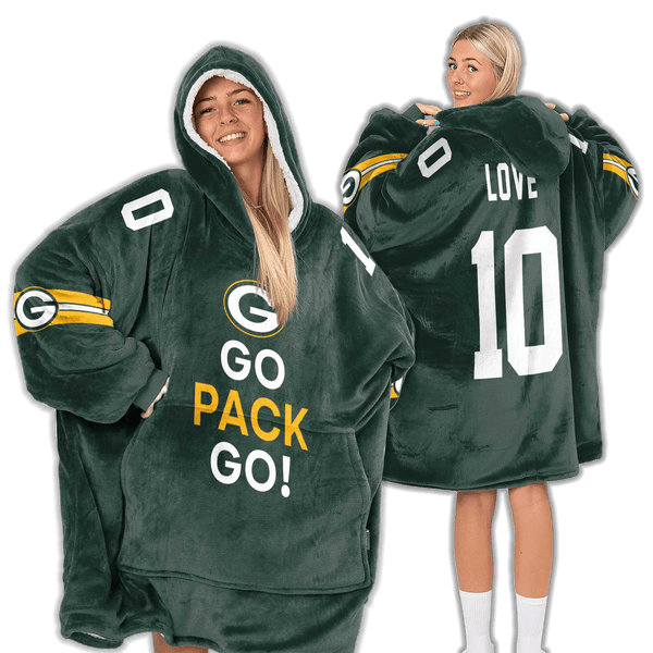 Go Pack Go! Green Bay Football Unisex Blanket Hoodie