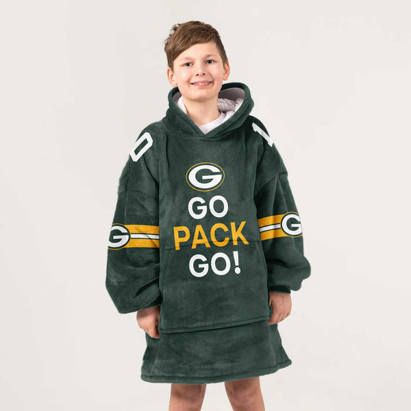 Go Pack Go! Green Bay Football Unisex Blanket Hoodie