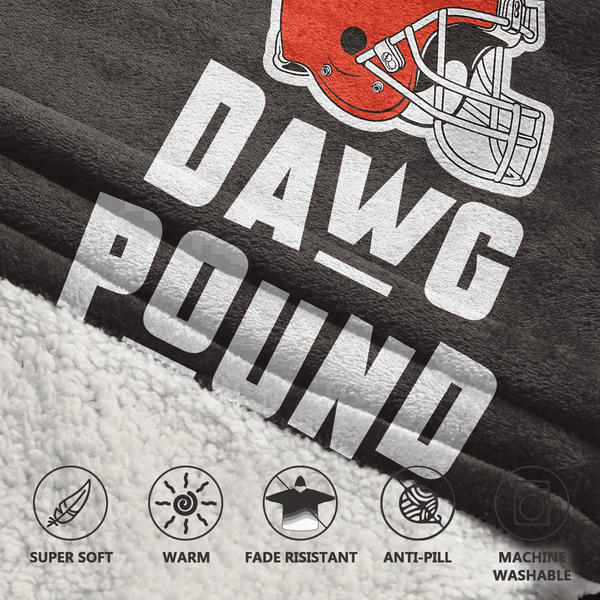 Dawg Pound Cleveland Football Unisex Blanket Hoodie