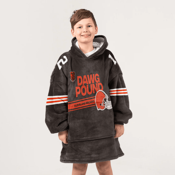 Dawg Pound Cleveland Football Unisex Blanket Hoodie