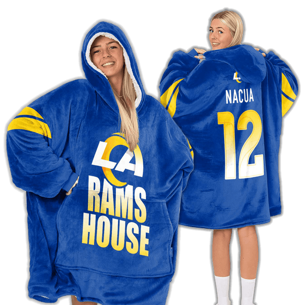 Rams House Los Angeles R Football Unisex Blanket Hoodie