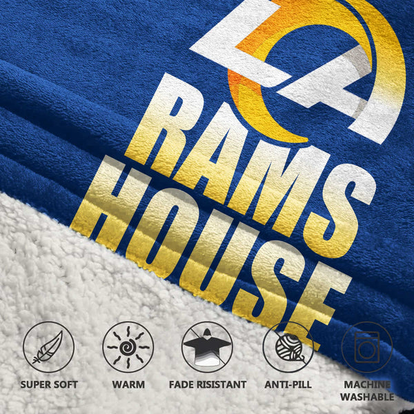 Rams House Los Angeles R Football Unisex Blanket Hoodie