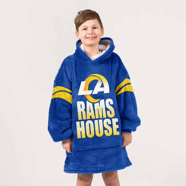 Rams House Los Angeles R Football Unisex Blanket Hoodie