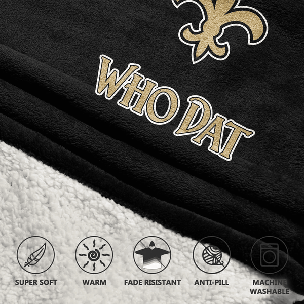New Orleans Football Unisex Blanket Hoodie