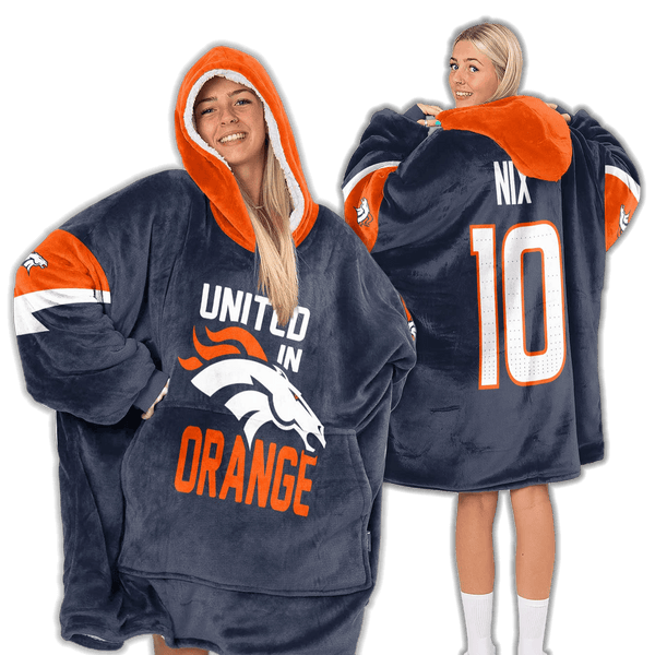 United In Orange Denver Football Unisex Blanket Hoodie
