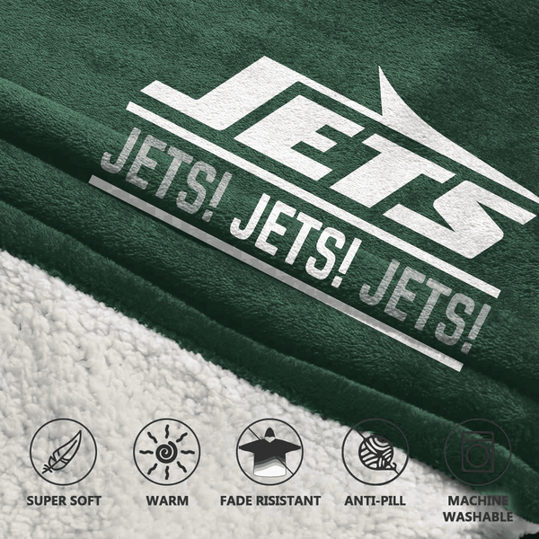 New York J Football Unisex Blanket Hoodie