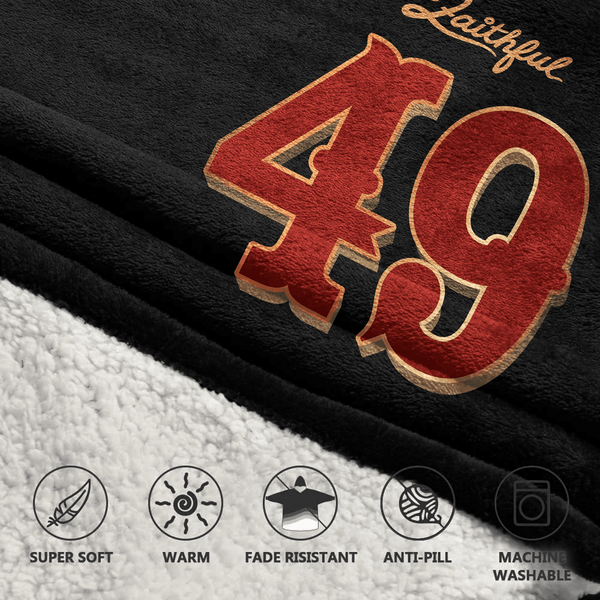 San Francisco Football Unisex Blanket Hoodie