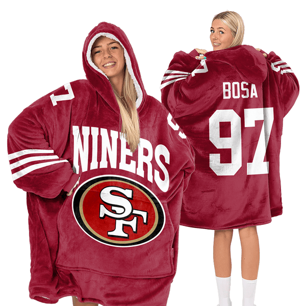 Niners San Francisco Football Unisex Blanket Hoodie