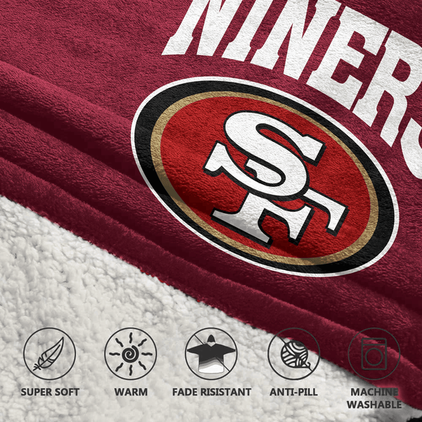 Niners San Francisco Football Unisex Blanket Hoodie