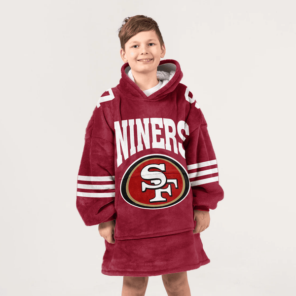 Niners San Francisco Football Unisex Blanket Hoodie