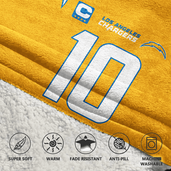 10 Los Angeles C Football Unisex Blanket Hoodie