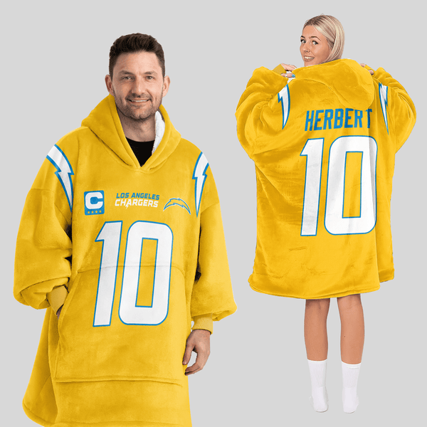 10 Los Angeles C Football Unisex Blanket Hoodie
