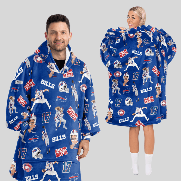 J.A 17 Buffalo Football Unisex Blanket Hoodie