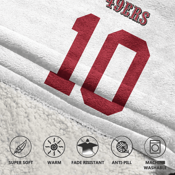 M.J 10 San Francisco Football Unisex Blanket Hoodie