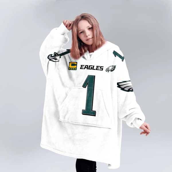 Captain 1 Philadelphia Football Unisex Blanket Hoodie