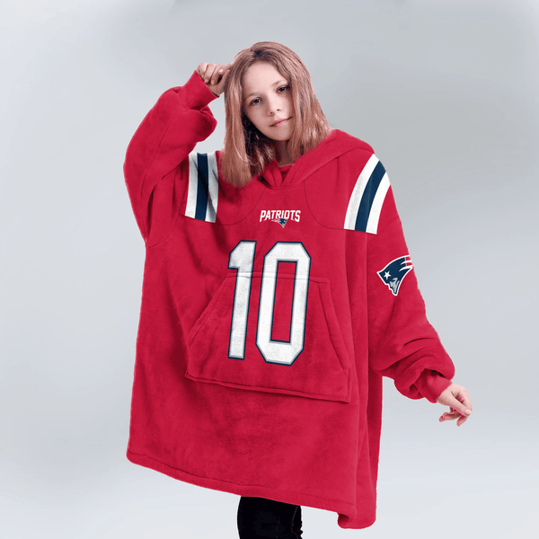 10 New England Football Unisex Blanket Hoodie