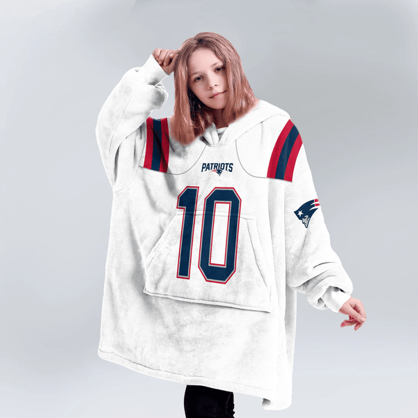 10 New England Football Unisex Blanket Hoodie