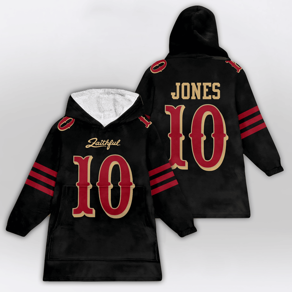 M.J 10 San Francisco Football Unisex Blanket Hoodie