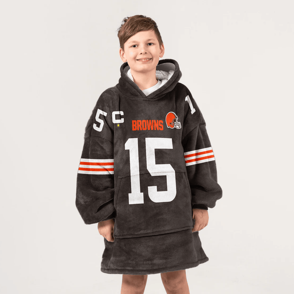 Captain J.F 15 Cleveland Football Unisex Blanket Hoodie