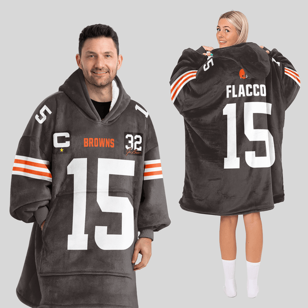 Captain J.F 15 Cleveland Football Unisex Blanket Hoodie