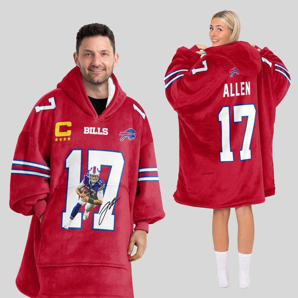 Captain J.A 17 Buffalo Football Unisex Blanket Hoodie