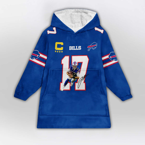 Captain J.A 17 Buffalo Football Unisex Blanket Hoodie